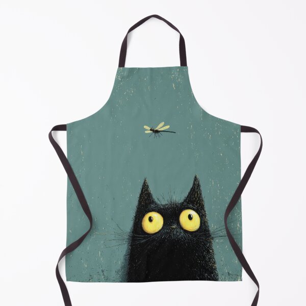 Item preview, Cat looks at a dragonfly in the air designed and sold by anytka.