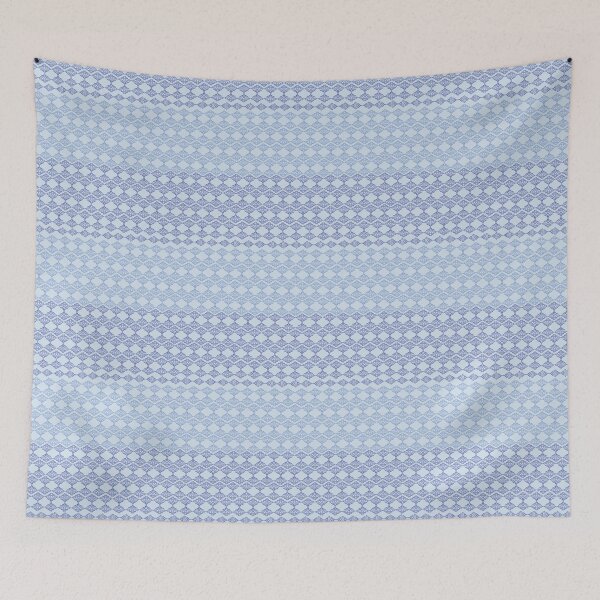 Item preview, Seamless ikat tribal pattern in blue tones designed and sold by ChaReePat.