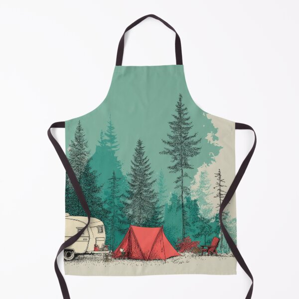 Item preview, Camping in the woods with a camper designed and sold by anytka.