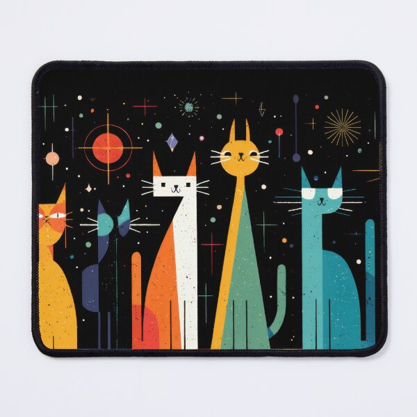 Item preview, Colorful cats in space with stars designed and sold by anytka.