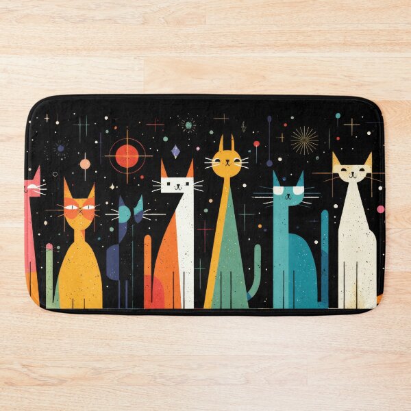 Item preview, Colorful cats in space with stars designed and sold by anytka.