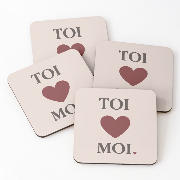 Item preview, Toi x Moi Minimal French Love Typography designed and sold by AbsoluteMotif.