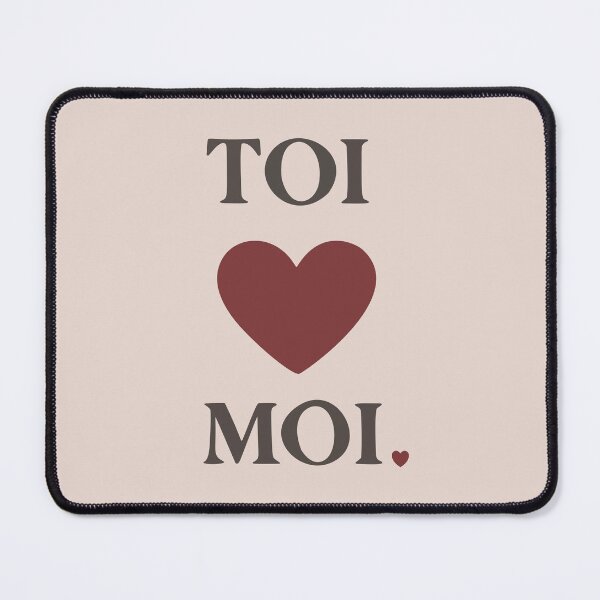 Item preview, Toi x Moi Minimal French Love Typography designed and sold by AbsoluteMotif.