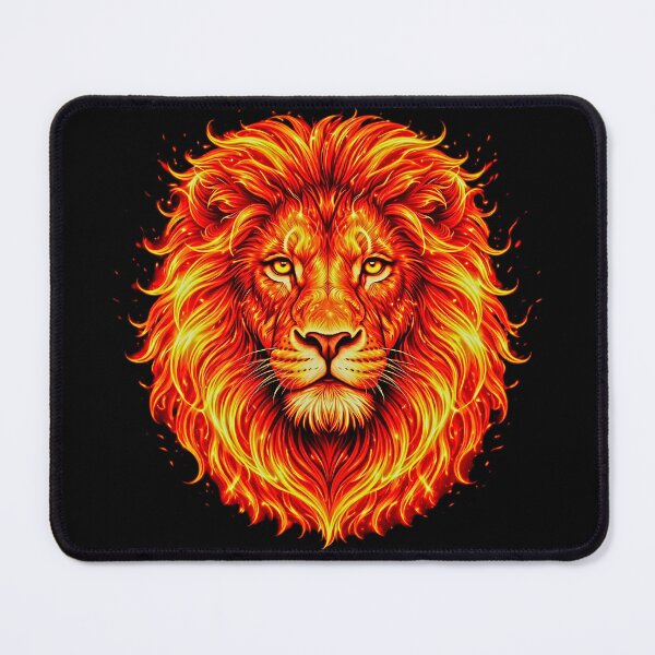 Item preview, Apex Lion: FIRE - Vibrant Flame Mane Wildlife fashion design designed and sold by David Brookes Digital.