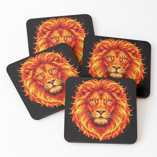 Item preview, Apex Lion: FIRE - Vibrant Flame Mane Wildlife fashion design designed and sold by David Brookes Digital.