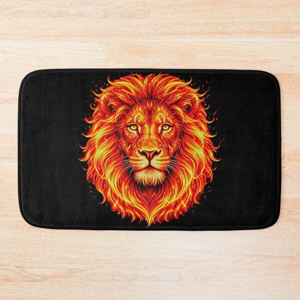 Item preview, Apex Lion: FIRE - Vibrant Flame Mane Wildlife fashion design designed and sold by David Brookes Digital.