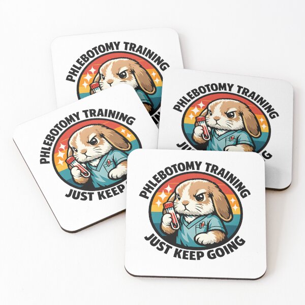 Item preview, Cute Mini Lop Bunny Phlebotomist Retro Vintage Circle Motivational Design for Phlebotomy Training Week Gift designed and sold by ClinicalHubs.
