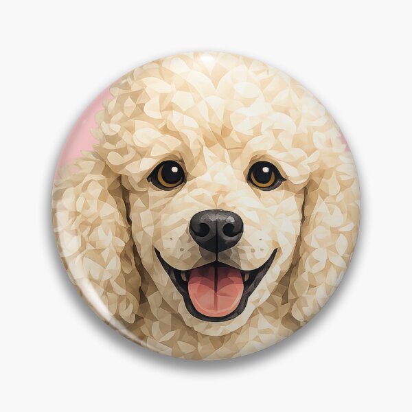 Item preview, Cute Low Poly Poodle Portrait | Geometric Curly Dog Art designed and sold by ThreadTheory976.