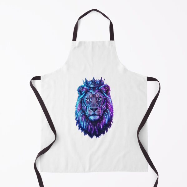 Item preview, Majestic Cybernetic Neon Lion King with Crown designed and sold by PawsAndWilds.