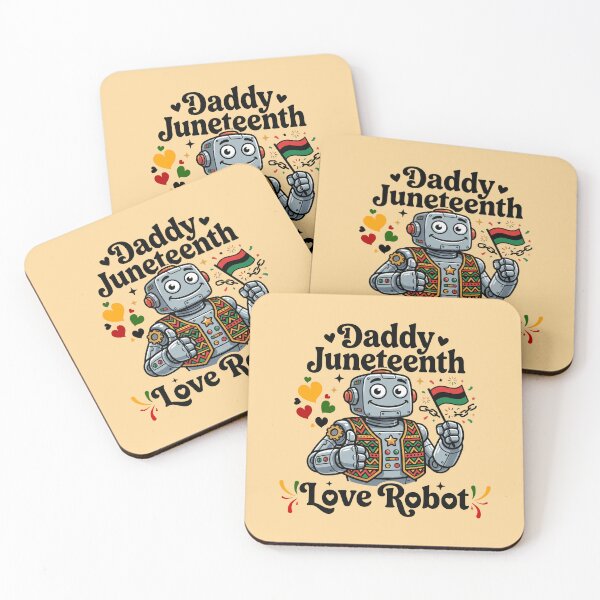 Item preview, Minimal Daddy Juneteenth Love Robot Inspirational Freedom Typography Design for Modern Culture Lovers designed and sold by Im-Ara.