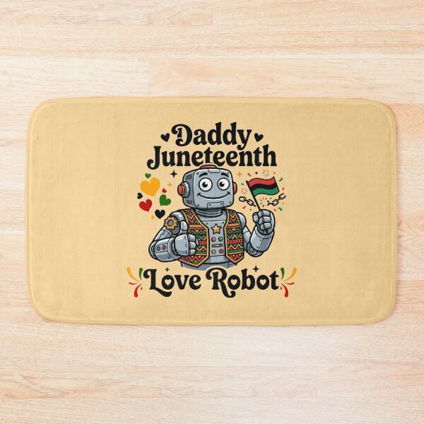 Item preview, Minimal Daddy Juneteenth Love Robot Inspirational Freedom Typography Design for Modern Culture Lovers designed and sold by Im-Ara.