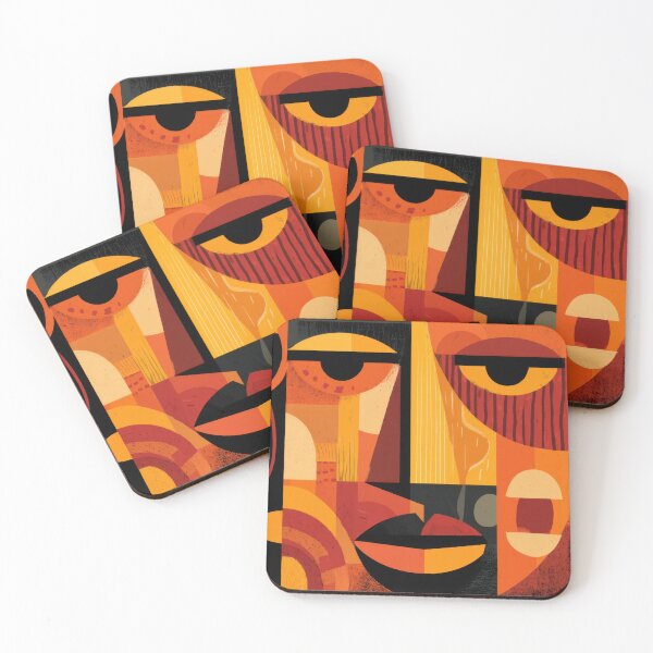 Item preview, Colorful abstract face with shapes designed and sold by anytka.