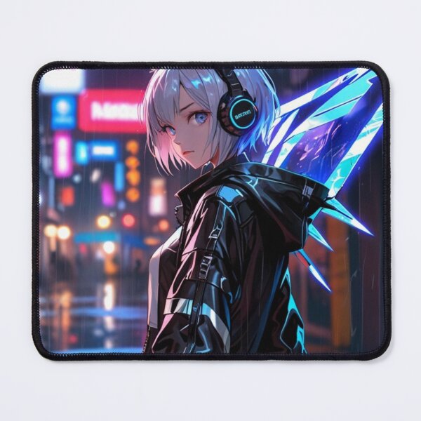 Item preview, Neon Rain Cyber City Fox Girl Portrait designed and sold by AnimDream .