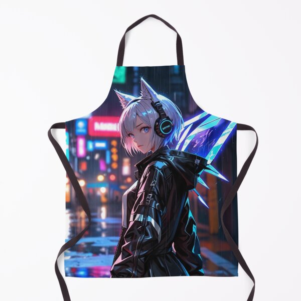 Item preview, Neon Rain Cyber City Fox Girl Portrait designed and sold by AnimDream .