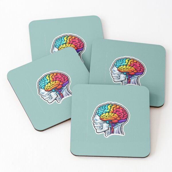 Item preview, Colorful Anatomical Human Brain Art Sticker designed and sold by WX-ST.
