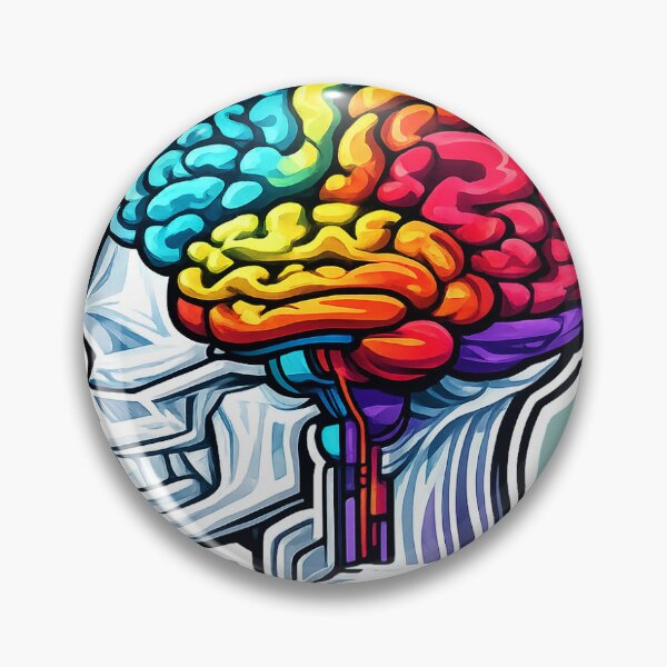 Item preview, Colorful Anatomical Human Brain Art Sticker designed and sold by WX-ST.
