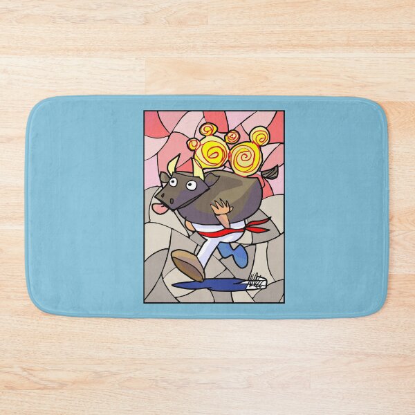 Item preview, COLORED STAINED GLASS WINDOW OF THE FIRE BULL designed and sold by camyss23.