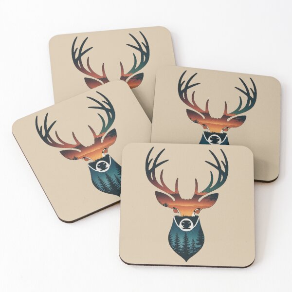 Item preview, Vintage Deer Forest Sunset Silhouette Graphic T-Shirt designed and sold by Negisandeep studio.
