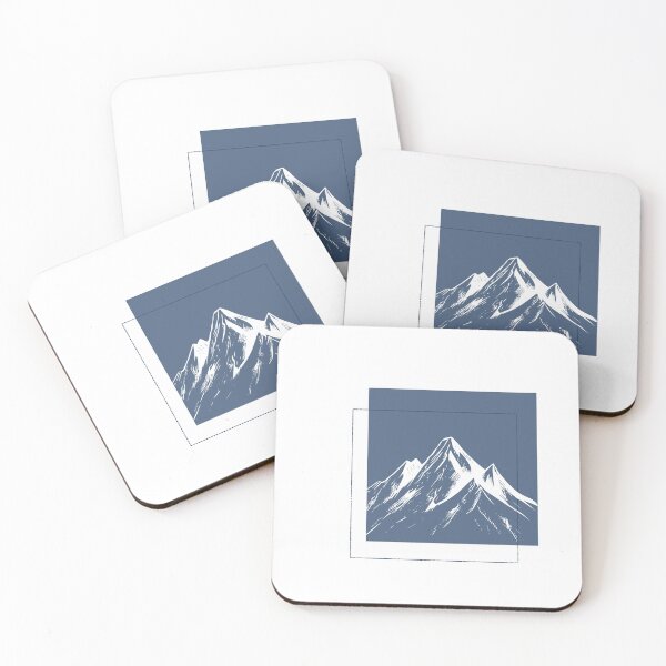 Item preview,   Minimalist White Mountain Peak Landscape Illustration designed and sold by Atlasoloji.