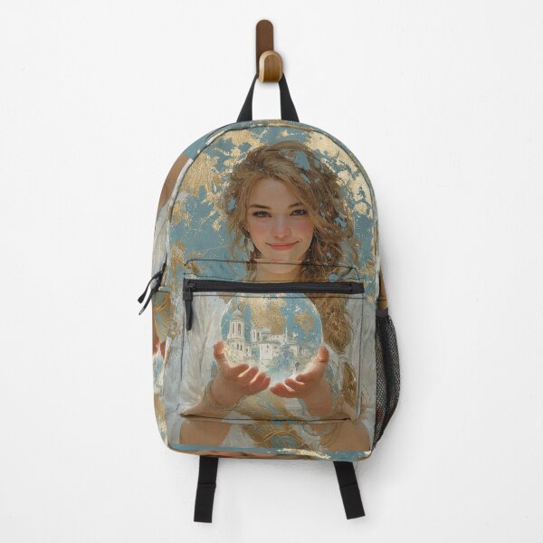 Item preview, Ethereal Maiden Holding Crystal City Snow Globe designed and sold by colorful-white.
