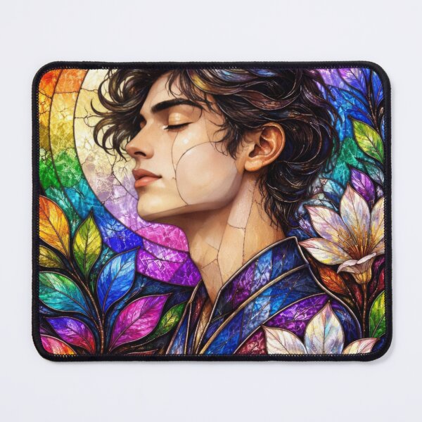 Item preview, Luminous Peace: Ethereal Stained Glass Profile Art designed and sold by Soluna Studio.