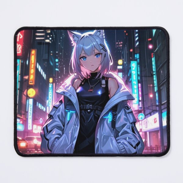 Item preview, Cyberpunk Hologram Girl – Neon City Rain Scene designed and sold by AnimDream .