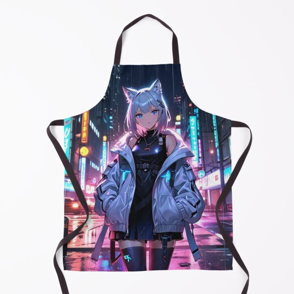 Item preview, Cyberpunk Hologram Girl – Neon City Rain Scene designed and sold by AnimDream .