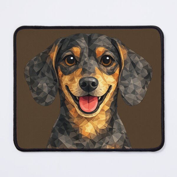 Item preview, Low Poly Dachshund Portrait | Geometric Wiener Dog Art designed and sold by ThreadTheory976.