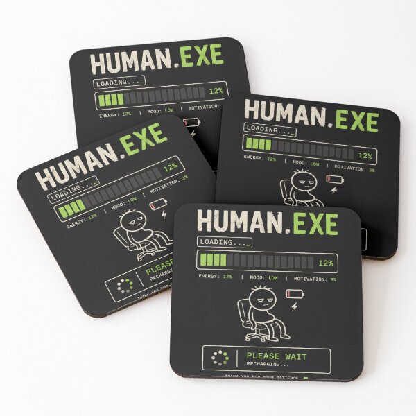 Item preview, Human Loading Screen Funny Tech Minimal Design  designed and sold by The craft.