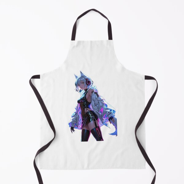 Item preview, Silver Hair Neon Fox Girl – Futuristic Techwear Style designed and sold by AnimDream .
