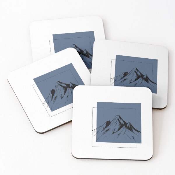 Item preview,  Minimalist Black Mountain Peak Landscape Illustration designed and sold by Atlasoloji.