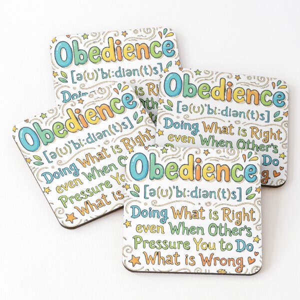 Item preview, Colourful Obedience Definition Hand Lettered Art designed and sold by ArtisticDesignsbyLinda.