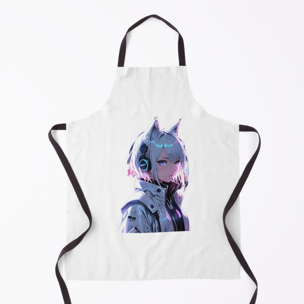 Aperçu de l'œuvre Concept art d'une fille d'anime cyberpunk en veste transparente créée et vendue par AnimDream .