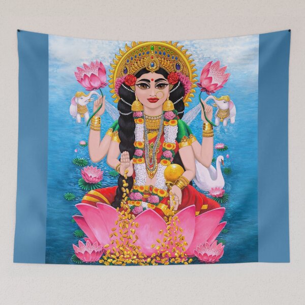 Item preview, Lakshmi Goddess Painting designed and sold by shantilovesart.