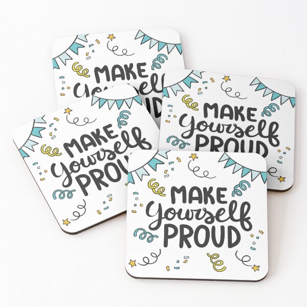 Item preview, Make Yourself Proud - Motivational Celebration Lettering designed and sold by PiksyPiksyArt.