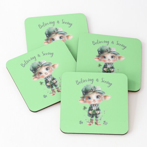 Item preview, Magical Leprechaun "Believing is Seeing" Watercolor Art designed and sold by illeN-Art-World.