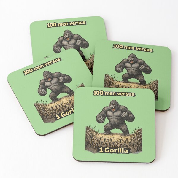 Item preview, 100 men v 1 gorilla designed and sold by LaffinLair.