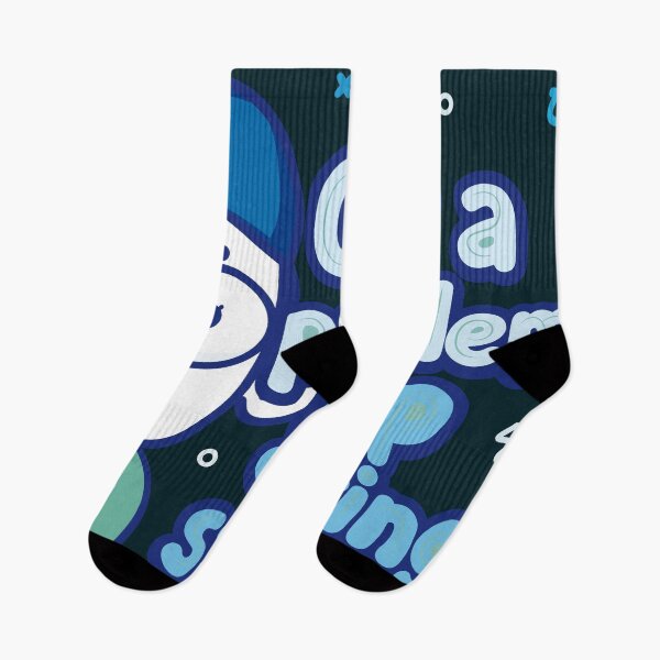 Item preview, A fearful, feverish character who says "Got a problem? Stop staring" in blue. designed and sold by Alan-David.