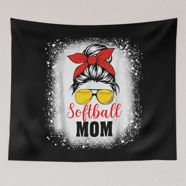 Item preview, Softball Mom Messy Bun Design designed and sold by LashondaGreen89.