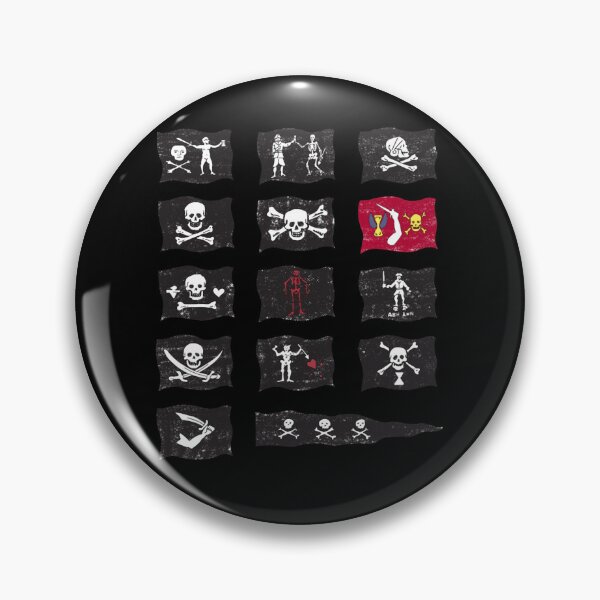 Item preview, Flags of Famous Pirates Metal Jolly Roger designed and sold by N3C4.