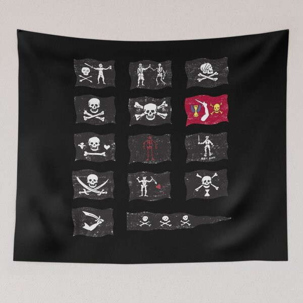 Item preview, Flags of Famous Pirates Metal Jolly Roger designed and sold by N3C4.