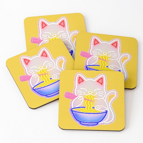 Item preview, Tokyo Ramen Cat – Neon Noodles designed and sold by TOKYOSTUDIO.