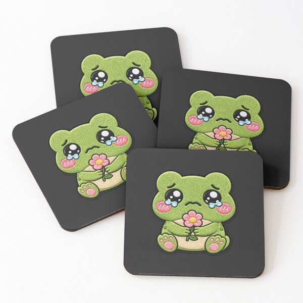 Item preview, Crying Baby Frog Embroidery Patch designed and sold by ColorSplash123.