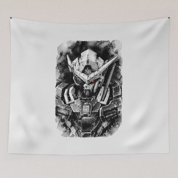 Item preview, Gundam Exia repair gundam00 setsuna f sei artwork watercolour black white  designed and sold by sabartgunpla.