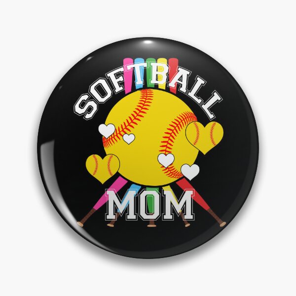 Item preview, Colorful Softball Mom Heart Bat Design designed and sold by LashondaGreen89.