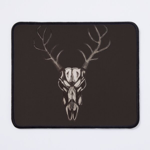 Item preview, Deer Skull Charcoal Drawing - Gothic Nature Art designed and sold by Lauretius.