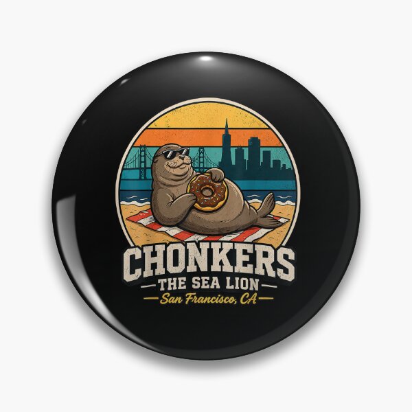 Item preview, chonkers the sea lion san francisco funny seal  designed and sold by CAnastazyshop.