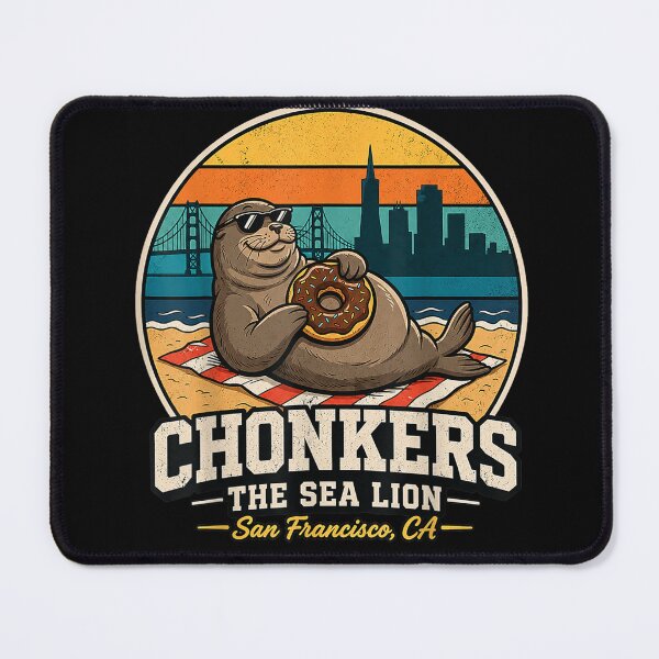 Item preview, chonkers the sea lion san francisco funny seal designed and sold by CAnastazyshop.