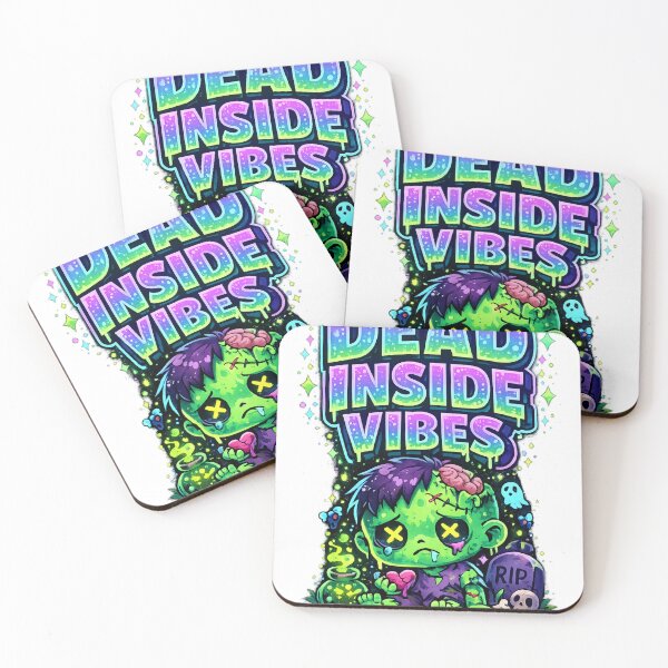 Item preview, Dead Inside Vibes Zombie Kawaii designed and sold by redsharkuk.
