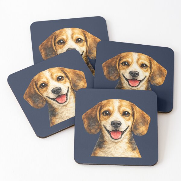 Item preview, Low Poly Beagle Portrait | Geometric Beagle Dog Art designed and sold by TheClockOutClub.